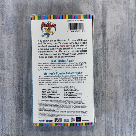 Arthur: D.W. Rides Again (VHS, 1998) PBS Kids Animated Video Tape Rare HTF - Picture 6 of 8